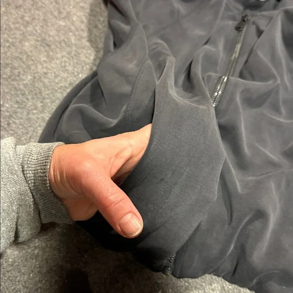 Athleta Charcoal Hooded Jacket - Picture 5 of 6